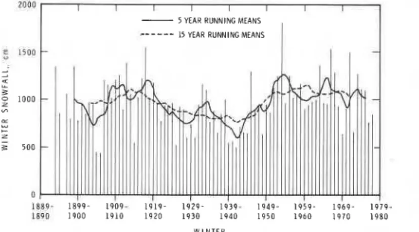 Fig.  2.  Winter snow-fall  at  Rogers Pass. 