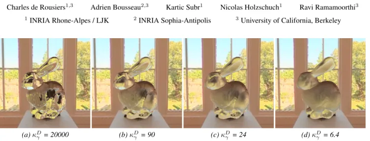 Figure 1: The Bunny model rendered with a transparent material taking into account the scattering from rough surfaces, at the entering and exiting interfaces