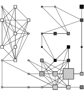 Fig. 8. Mean date for each cluster from black, 1260, to white, 1340