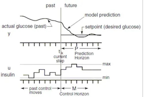 Fig.  6  extrait  de  :  Bequette  BW.  A  critical  assessment  of  algorithms  and  challenges  in  the  development  of  a  closed-loop  artificial  pancreas