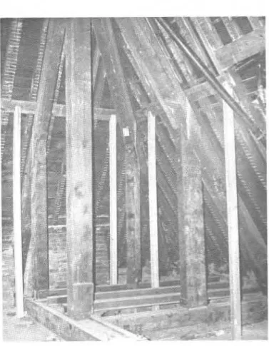 Figure  14.  Framing  in  the  roof  space  of  the  East  Block,  Parliament Buildings