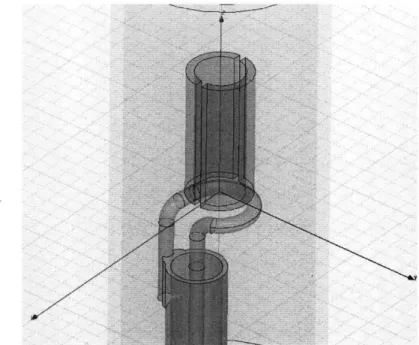 Figure  4-1:  Loop-gap  resonator  and  coupling  loop:  The  resonator  was fabricated by cutting two  gaps  out of oxygen-free  high-conductivity  copper  and mounting it on the inside of a quartz tube