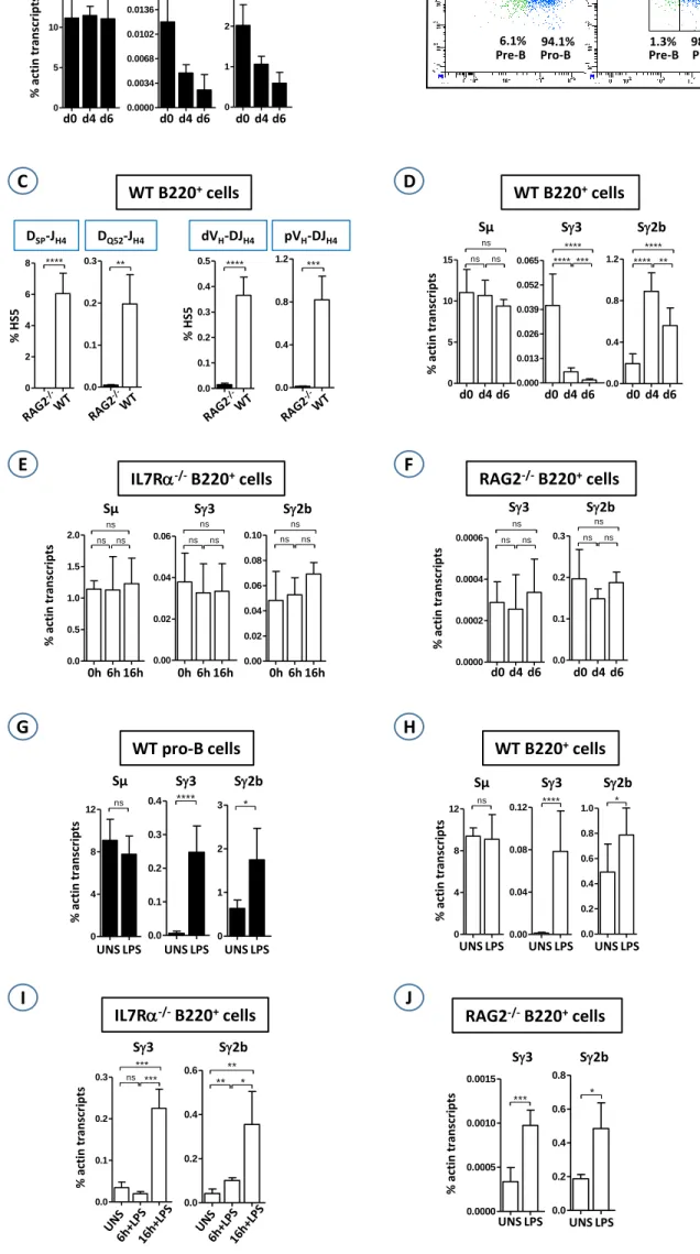 Fig. 1 Sg3 IL7 0-6-16h mo FIG3 IL 7R _J 0 IL 7R -6 h  N S IL 7R -1 6h  N S x x x x x x x0.000.020.040.06nsnsns% actin transcriptsSg2bSg3 Sg2b IL7 0-6-16h mo FIG3IL7R_J0IL7R-6h NS IL 7R -1 6h  N S x x x x x x x0.000.020.040.060.080.10nsnsns0h 6h 16hSµ IL7R 