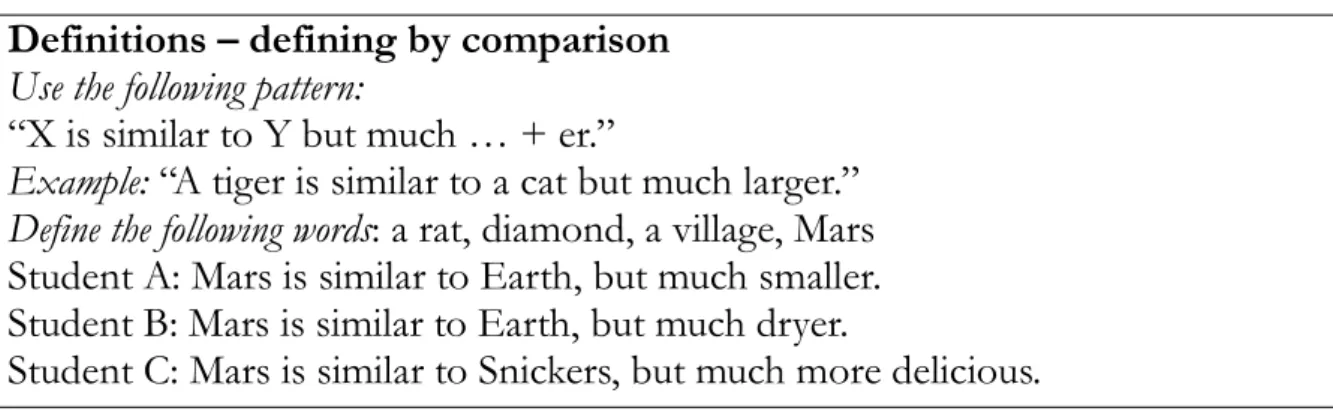 Figure 2  Students’ answers for an activity from the coursebook   Minimum Competence in Scientific English (p