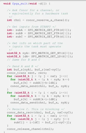 Fig. 7: Main part of the StarPU application.