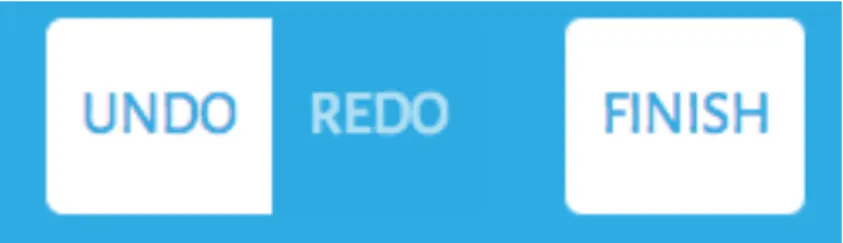 Figure 3-5: Undo, redo, and finish button at the top right of the window.