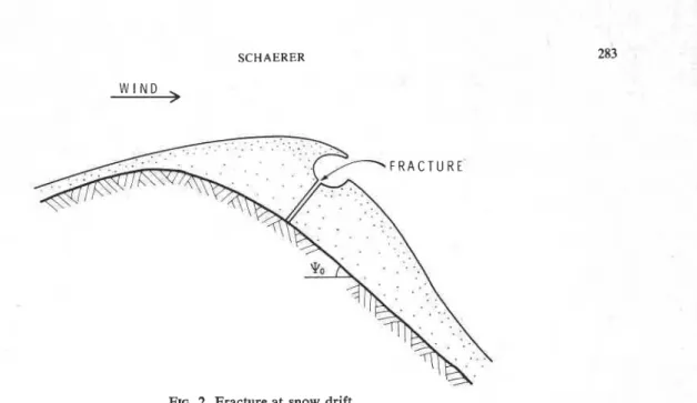 FIG.  2. Fracture at  snow  drift. 