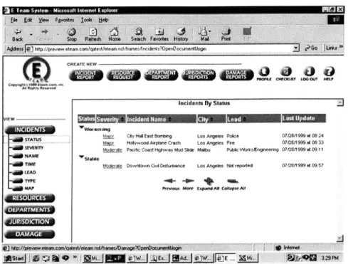 Figure  3.4:  E Team Internet-based  Emergency  Management  Software  [13]