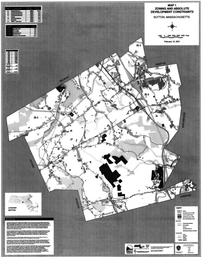 Figure 3-1: Absolute Constraints for Sutton, MA  Buildout