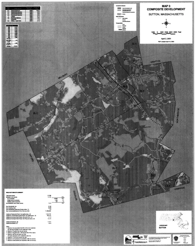 Figure 3-3:  Composite  Development for Sutton,  MA  Buildout