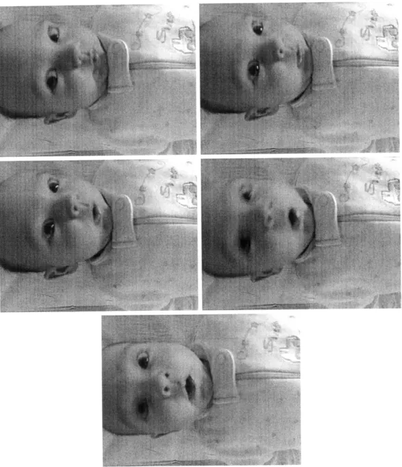 Figure  4-7:  A  sample  snapshot  burst.  The  order  of  the five  frames  is  top  to  bottom, left  to right