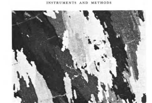 Fig.  I .   Photograph  of a horizontal  thin section of columnar-grained  sea  ice at  -3ooC,  under polarized  light