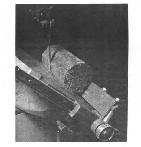 FIG.  8-Eight-sided  cylinder  cut  on band saw. 