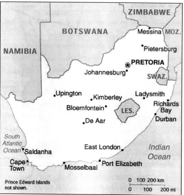 Figure  1.1:  Map  of South Africa