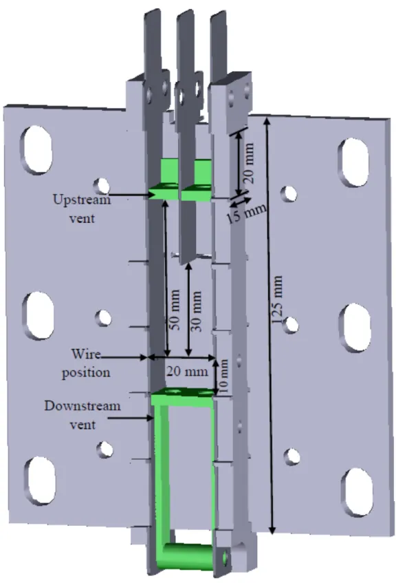 Figure 1. Arc chamber geometry in 3D