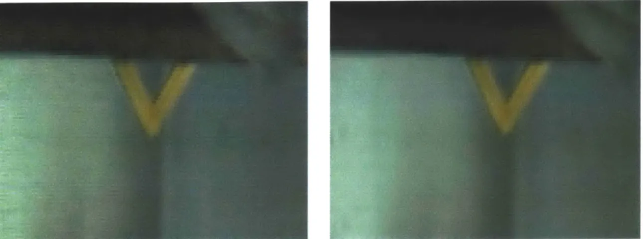 Figure 4.10:  First example  on comparison  between  original image  from AFM (on the left) and  image after filter with adaptive  filtering  technique  (on the right).
