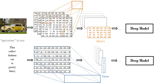 Figure 5: Inside operations of convolution on Image vs Text. Image has real-valued and dense
