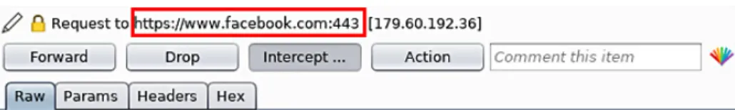 Fig. 1. Request sent to facebook.com (top) and baidu.com (bottom) by TLS after clicking on the login button