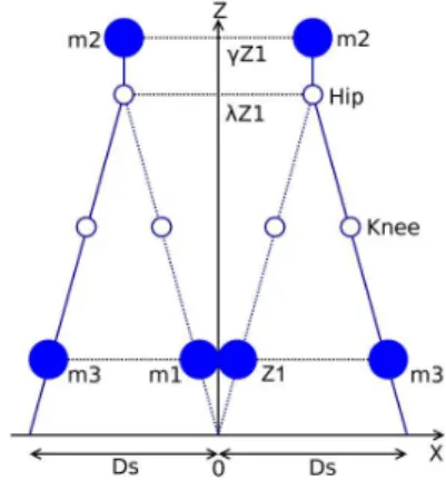 Fig. 4. Illustration of 3MLIPM in the frontal plane