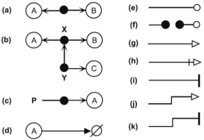 Fig. 1. Symbol definitions and map conventions