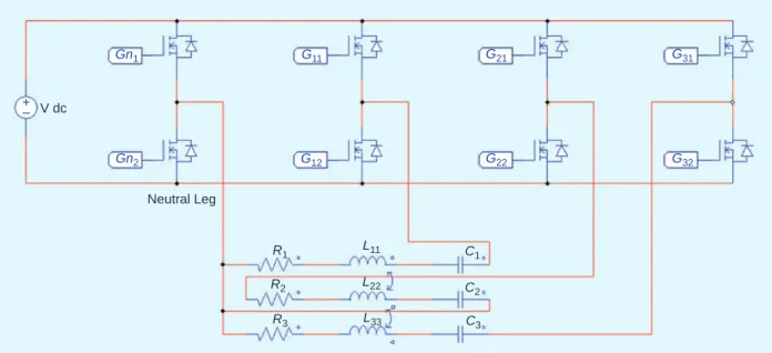 FIGURE 2.  The architecture of the new IH system (so-called three direct legs) with only four legs, eight switches, serial capacitors, and coupled  inductors