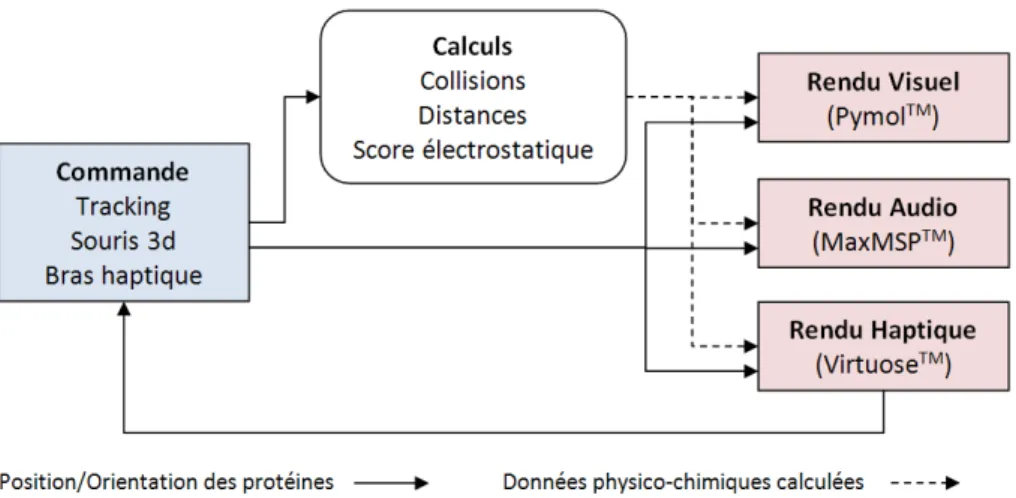 Figure 9. Architecture de la plateforme dédiée au docking multimodal immersif