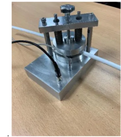 Fig.  4:  PEA  cell  for  space  charge  measurement  for  aeronautical DC cables.  