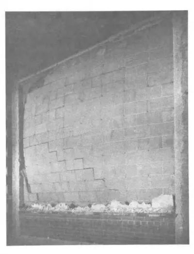 Figure  8  Wall  #6  in early  stage  of  collapse 