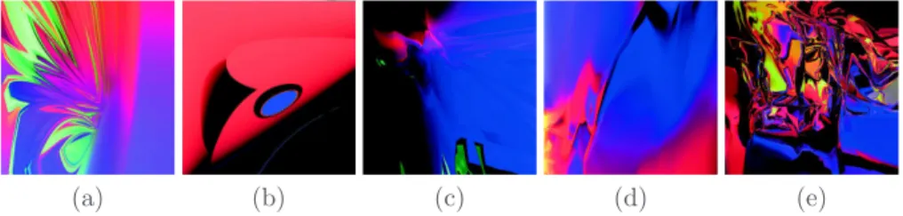 Figure 6: Examples of pictures generated with a gene regulatory network. Image from [32].