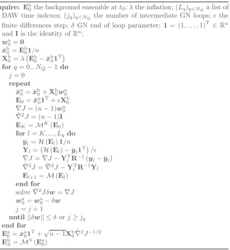 Figure 10 compares the smoothing aRMSE (first column), the filtering aRMSE (second column) and the number of  en-semble propagations (third column) of the IEnKS QS (N Q = S, S = L), the IEnKS (S = L) and the IEnKS-MDA (S = 1), for both L95 and L63 as a fun
