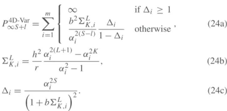 Figure 4 displays the asymptotic eMSEs of both algo- algo-rithms as a function of the lag for S = L = 5;