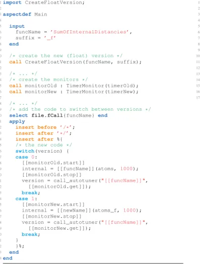 Figure 5: Excerpt of the resulting C code.