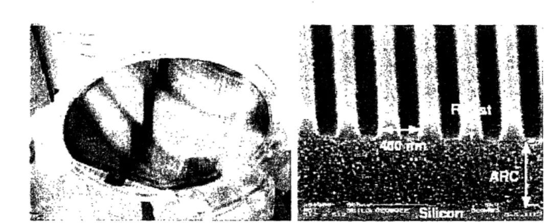 Figure 2.13: 300 mm wafer, uniformly patterned by interference lithography. 55