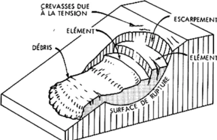 Figure 1. Illustration d'un glissement de terrain.