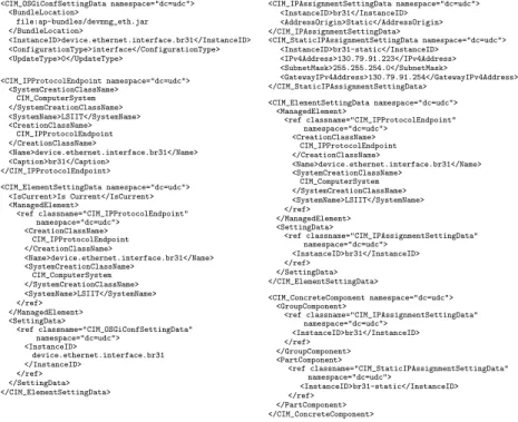 Fig. 2. OSGi-based mesh router configuration for an IP interface