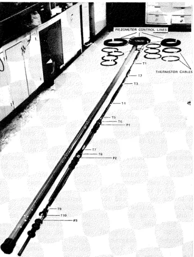 FIG.  7.  Three  piezometer  probe prior  t o   final  assembly. 