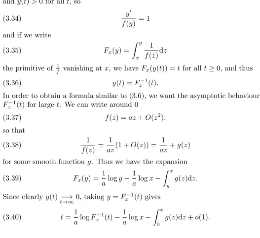 Figure 6. Vector field f dx d and flow φ t (x) ≈ C x e f ′ (0)t .