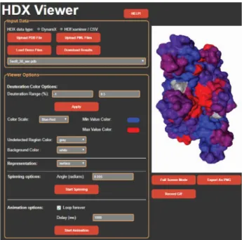 Fig. 1. Screenshot of the HDX-Viewer web application