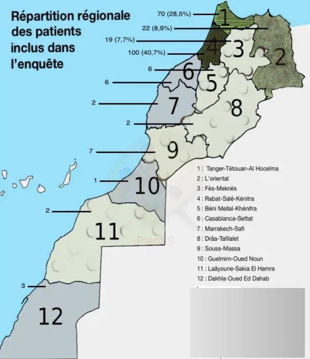 Figure 6 :Distribution des cas selon l’origine géographique 