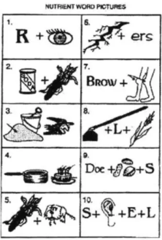Figure  2-5:  An example  of messages  written  using rebus  symbolics.