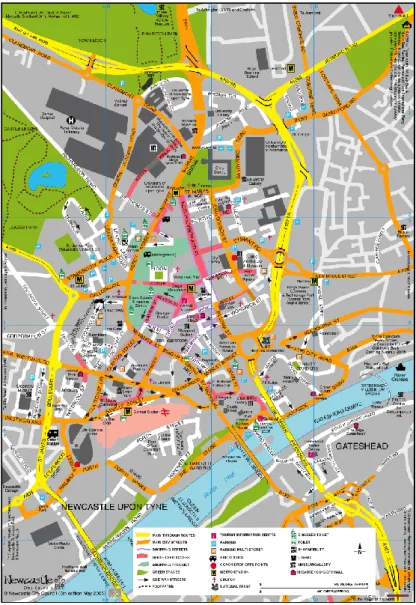 Fig 2.14 – Carte de la ville de Newcastle