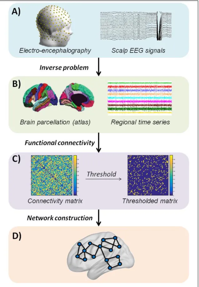 Figure  6.  The  full  pipeline  that  shows  the  different  steps  performed  to  obtain  a  functional  network  from  EEG  data