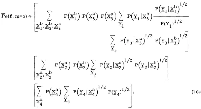 Fig.  6.  Grouping  of  input  and  output  letters  for Pe(Q,  m=b).rXaXb-2'-2 ax 3a/ b ] / Y 4CC·------II ____Ib-- - x