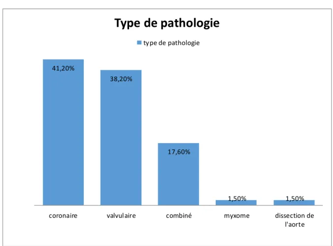 Figure 14: Répartition selon le type de pathologie 