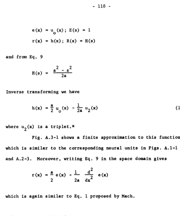 Fig.  A.3-1 shows  a finite approximation  to this  function which is similar  to  the  corresponding neural units  in Figs