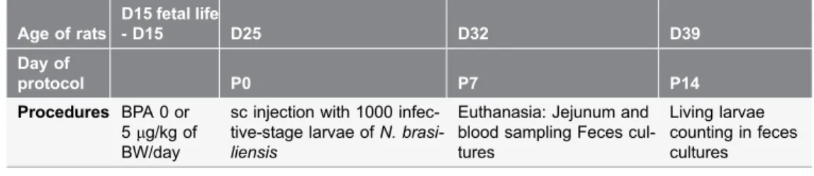 Table 2. Nippostrongylus brasiliensis infection protocol.