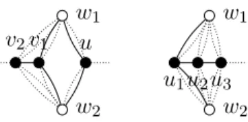 Figure 3: Configurations in lemmas 7 and 8.