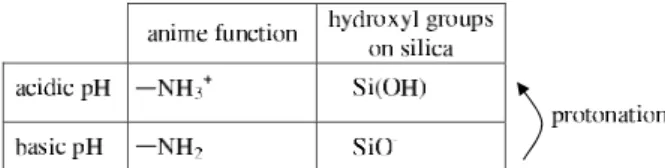 Fig. 2. Modiﬁcation of the electrical charges on chemical elemnets in function of the pH type