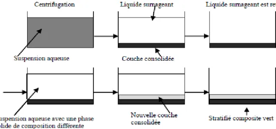 Figure I.5 : Schéma du procédé dépôt par centrifugation (Abdizadeh H.1997)  I.5. Propriétés physiques et mécaniques des FGM 
