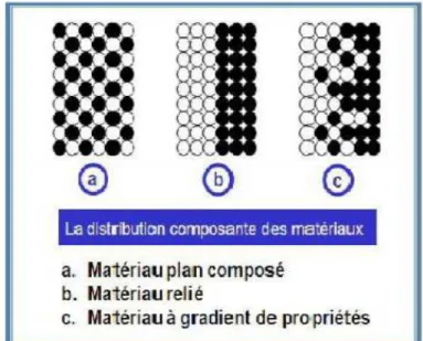 Figure I-10 : La distribution composante des matériaux [26] 